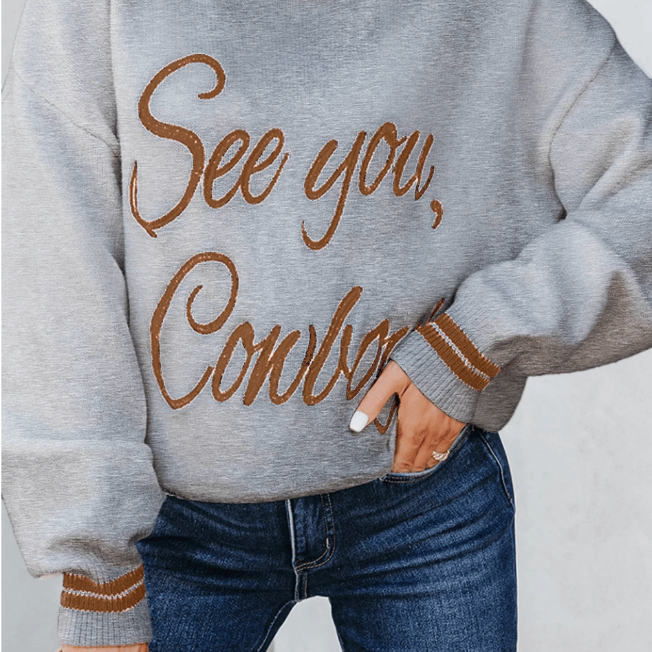 See You, Cowboy! Sweater-Sweaters-Krush Kandy, Women's Online Fashion Boutique Located in Phoenix, Arizona (Scottsdale Area)