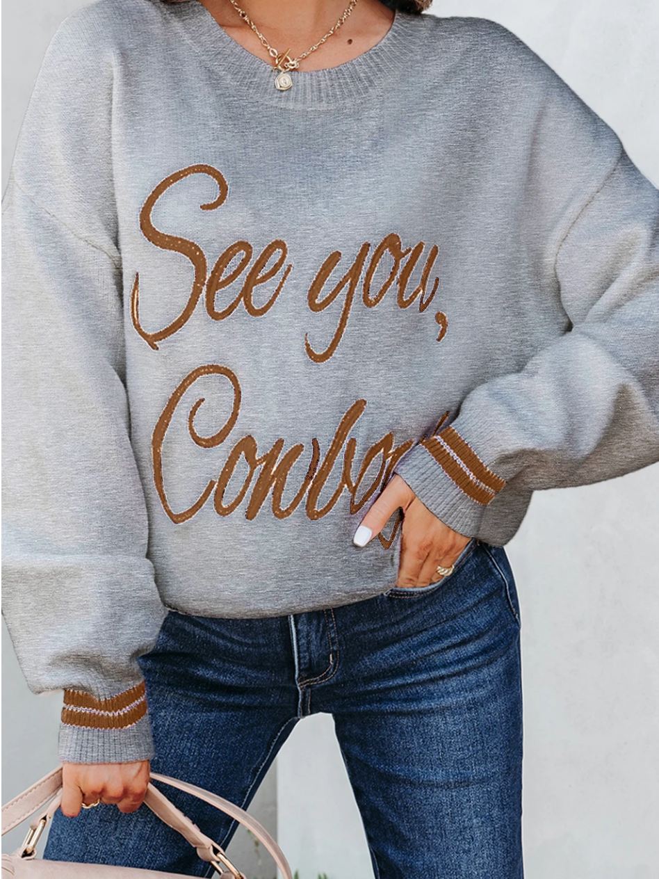 See You, Cowboy! Sweater-Sweaters-Krush Kandy, Women's Online Fashion Boutique Located in Phoenix, Arizona (Scottsdale Area)