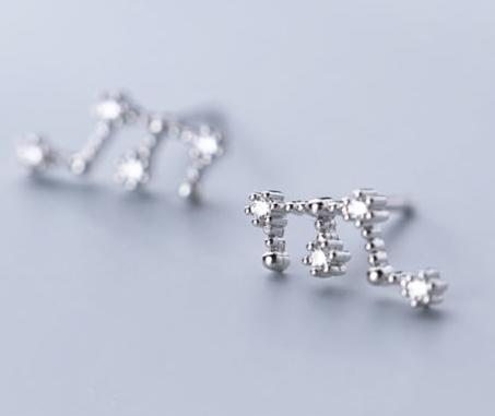 925 Sterling Silver CZ Constellation Stud Earrings-Earrings-Krush Kandy, Women's Online Fashion Boutique Located in Phoenix, Arizona (Scottsdale Area)