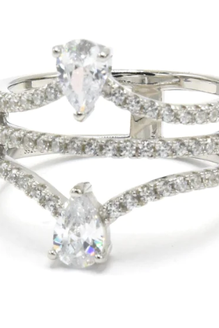 CZ Crystal Tears of Fate Ring | Gold or Silver-Krush Kandy, Women's Online Fashion Boutique Located in Phoenix, Arizona (Scottsdale Area)