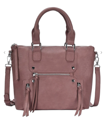 Fashion Smooth Zipper Handle Tote Bag-Krush Kandy, Women's Online Fashion Boutique Located in Phoenix, Arizona (Scottsdale Area)