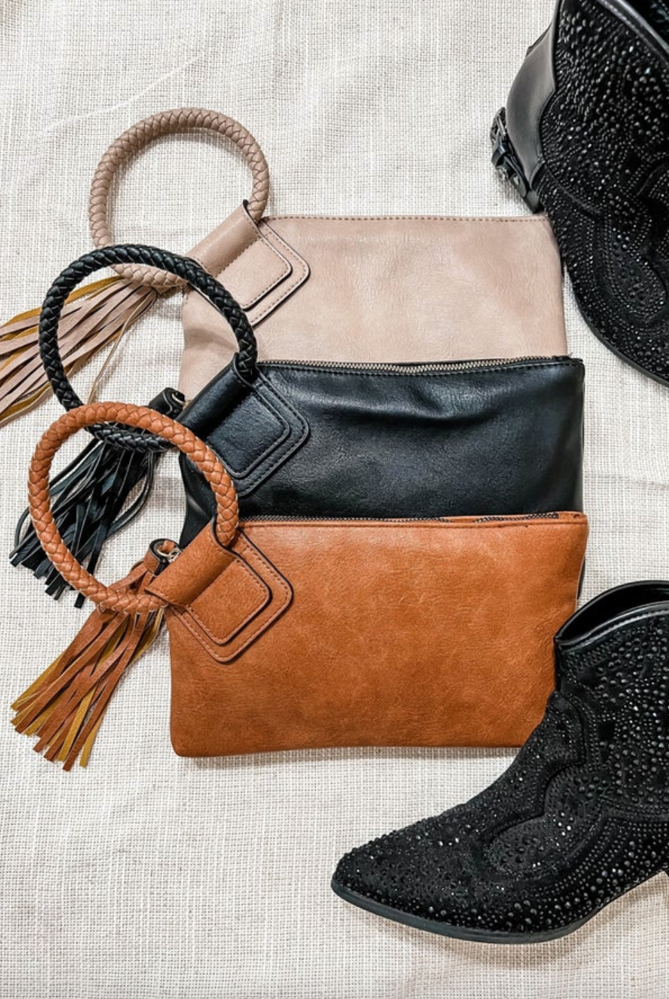 Festival Feels Boho Tassel Wristlet Clutch | 5 colors!-Purses & Bags-Krush Kandy, Women's Online Fashion Boutique Located in Phoenix, Arizona (Scottsdale Area)