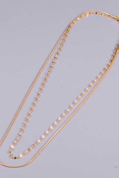 The Cutest Everyday Double Chain Gold Necklace-Necklaces-Krush Kandy, Women's Online Fashion Boutique Located in Phoenix, Arizona (Scottsdale Area)