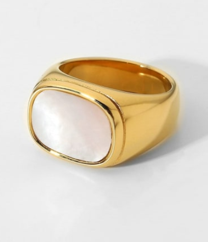 It's Fri-Yay! White Shell Ring-Krush Kandy, Women's Online Fashion Boutique Located in Phoenix, Arizona (Scottsdale Area)