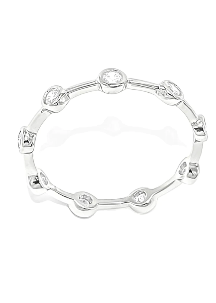 Enchant Me Dainty Crystal Eternity Ring | Gold or Silver-Rings-Krush Kandy, Women's Online Fashion Boutique Located in Phoenix, Arizona (Scottsdale Area)