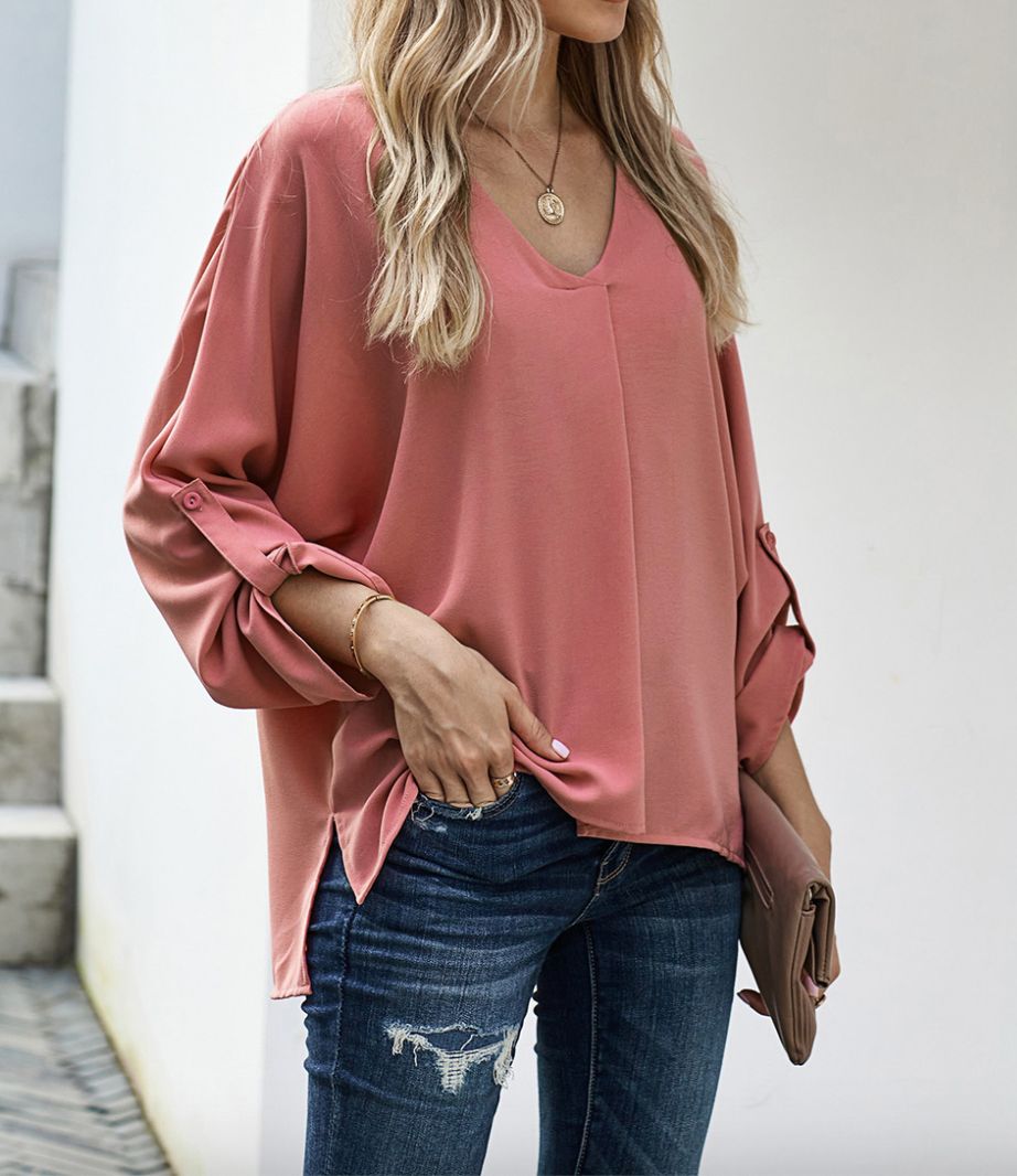 My Priority V Neck Shirt | S-2X, 10 Colors-Short Sleeve Tops-Krush Kandy, Women's Online Fashion Boutique Located in Phoenix, Arizona (Scottsdale Area)