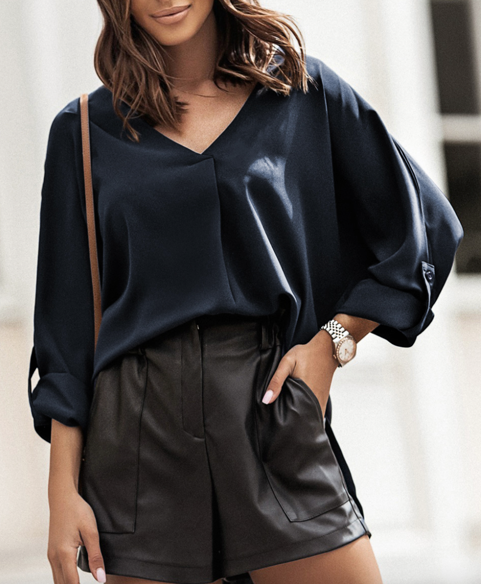 My Priority V Neck Shirt | S-2X, 10 Colors-Short Sleeve Tops-Krush Kandy, Women's Online Fashion Boutique Located in Phoenix, Arizona (Scottsdale Area)