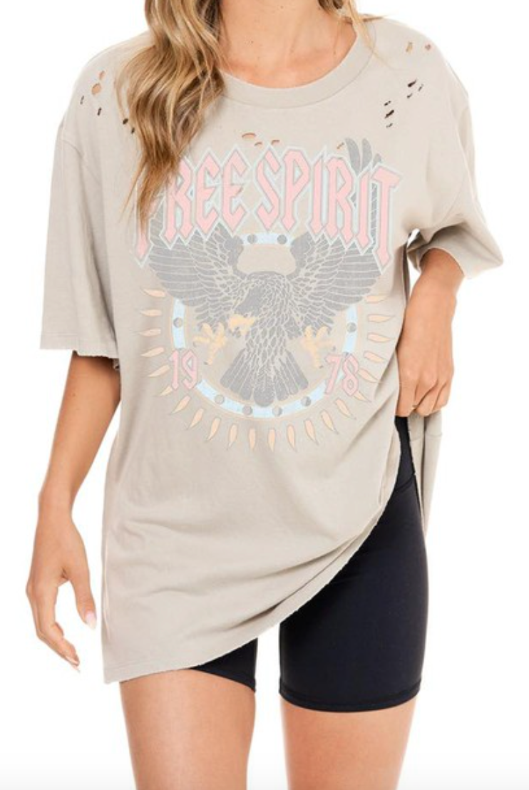 Pastel Free Spirit Graphic Tee-Graphic Tees-Krush Kandy, Women's Online Fashion Boutique Located in Phoenix, Arizona (Scottsdale Area)