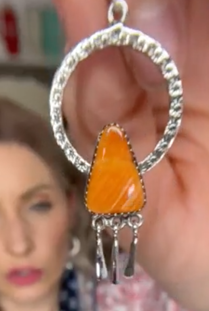 Sunny Stamped Stone Fringe Earrings PREORDER-Drop Earrings-Krush Kandy, Women's Online Fashion Boutique Located in Phoenix, Arizona (Scottsdale Area)