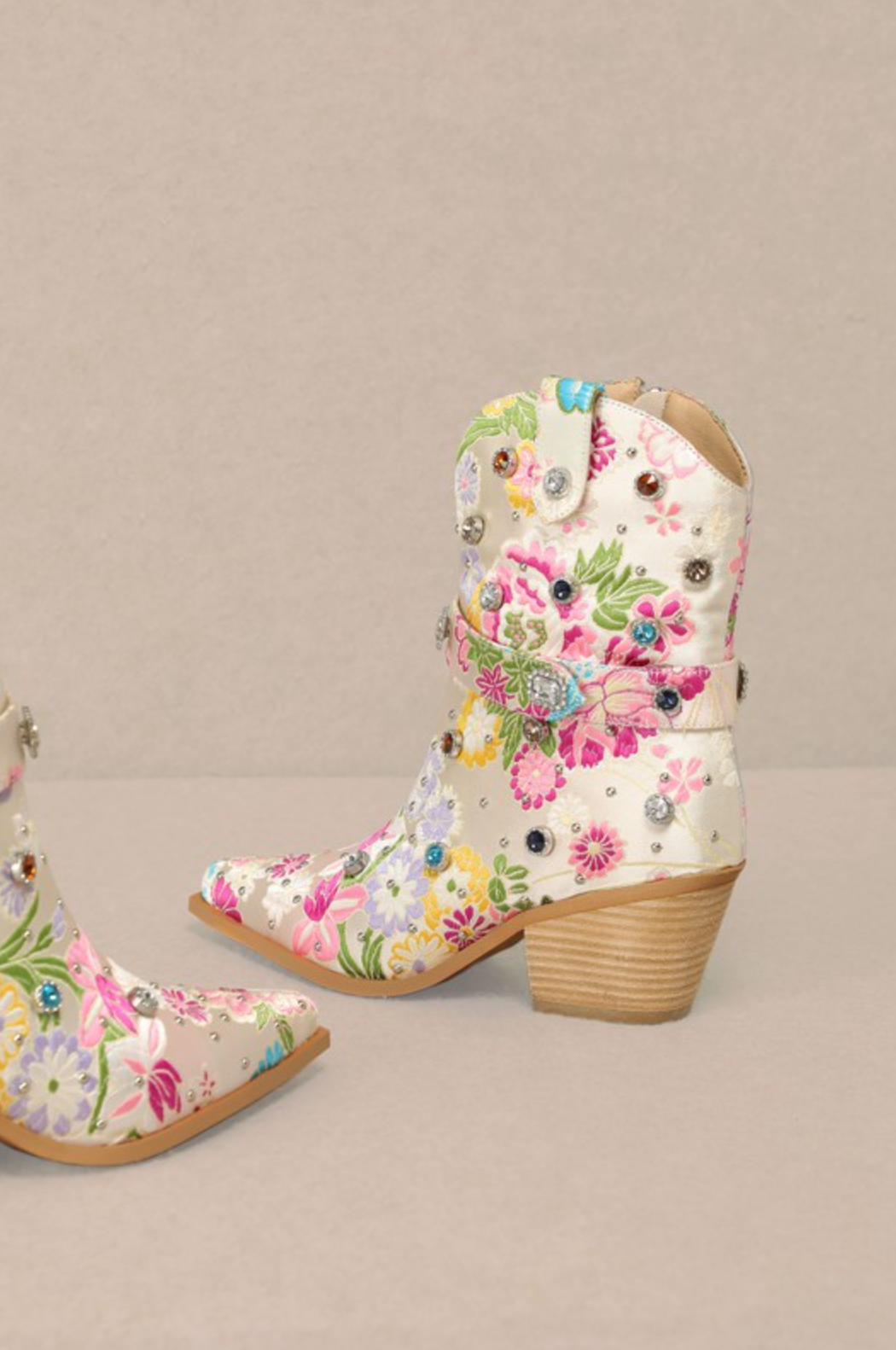 Embroidered Gem Cowgirl Boot-Boots-Krush Kandy, Women's Online Fashion Boutique Located in Phoenix, Arizona (Scottsdale Area)