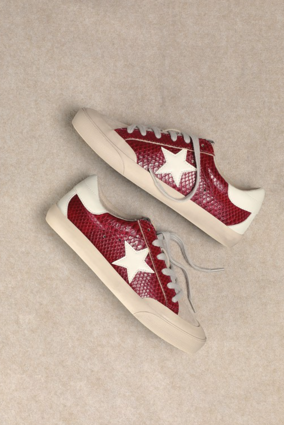 Sadie Star Sneakers, Red-Sneakers-Krush Kandy, Women's Online Fashion Boutique Located in Phoenix, Arizona (Scottsdale Area)