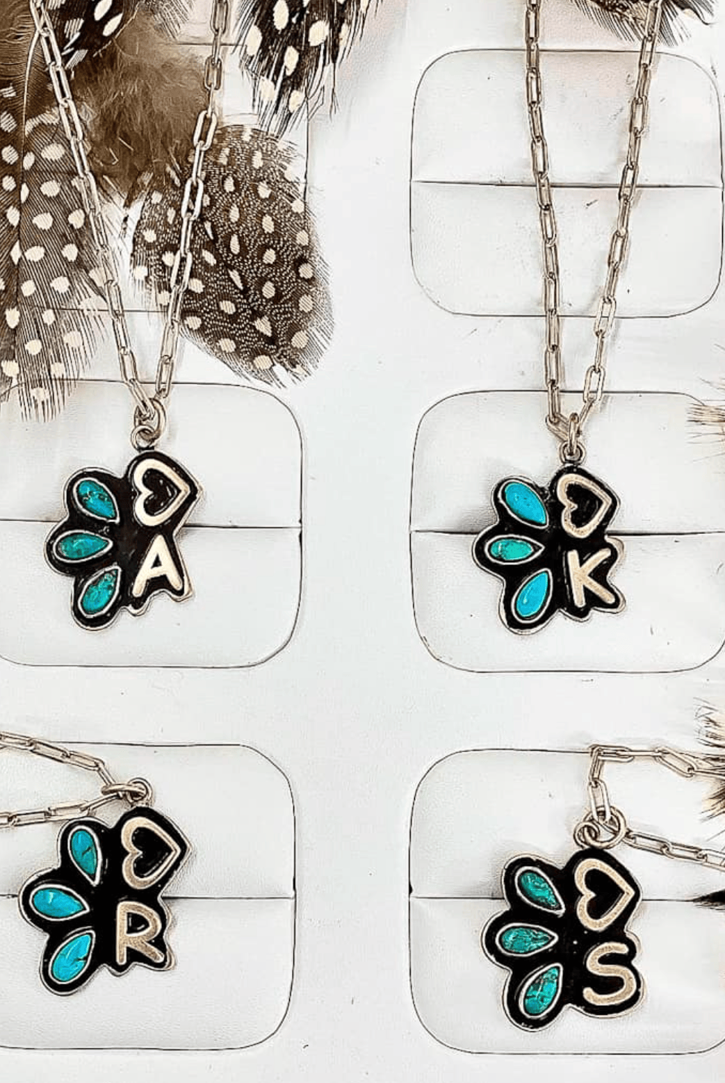 Initial Stone Plate with Heart Sterling Silver Necklace PREORDER-Chain Necklaces-Krush Kandy, Women's Online Fashion Boutique Located in Phoenix, Arizona (Scottsdale Area)