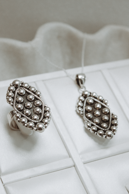 Rocky's Sterling Silver Studded Set-Chain Necklaces-Krush Kandy, Women's Online Fashion Boutique Located in Phoenix, Arizona (Scottsdale Area)