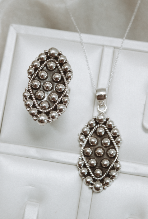 Rocky's Sterling Silver Studded Set-Chain Necklaces-Krush Kandy, Women's Online Fashion Boutique Located in Phoenix, Arizona (Scottsdale Area)