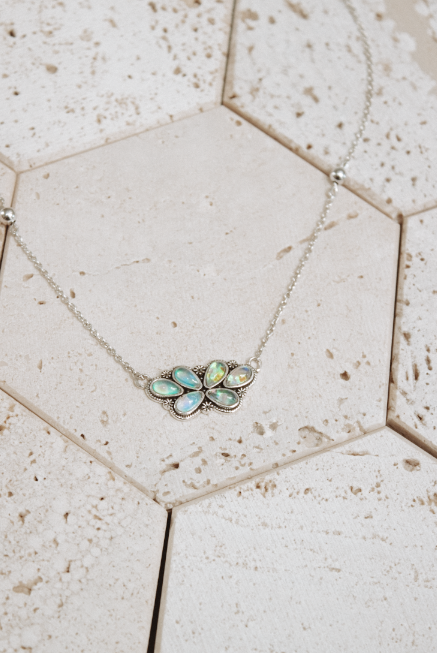 Blooming Lotus Charm Necklace-Chain Necklaces-Krush Kandy, Women's Online Fashion Boutique Located in Phoenix, Arizona (Scottsdale Area)