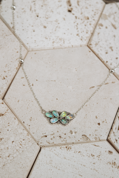 Blooming Lotus Charm Necklace-Chain Necklaces-Krush Kandy, Women's Online Fashion Boutique Located in Phoenix, Arizona (Scottsdale Area)