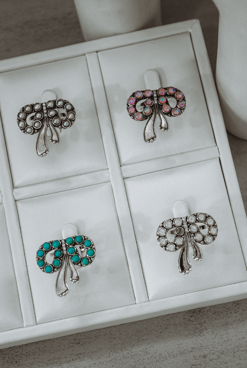 Twisted Treasure Bow Ring-Cluster Rings-Krush Kandy, Women's Online Fashion Boutique Located in Phoenix, Arizona (Scottsdale Area)