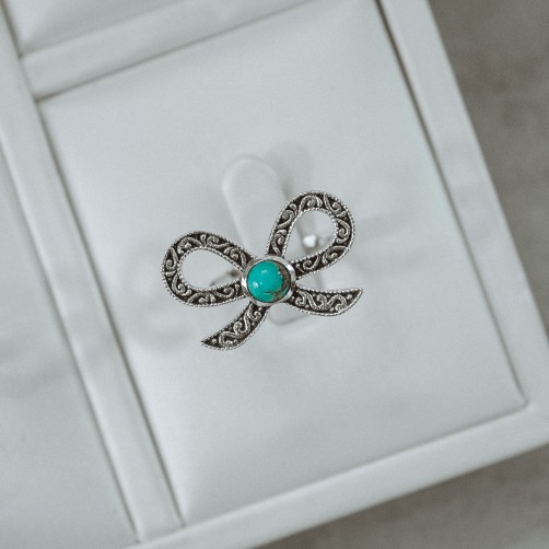 Stamped Bow Ring-Cluster Rings-Krush Kandy, Women's Online Fashion Boutique Located in Phoenix, Arizona (Scottsdale Area)