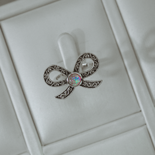 Stamped Bow Ring-Cluster Rings-Krush Kandy, Women's Online Fashion Boutique Located in Phoenix, Arizona (Scottsdale Area)