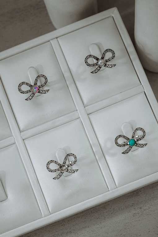 Stamped Bow Ring-Cluster Rings-Krush Kandy, Women's Online Fashion Boutique Located in Phoenix, Arizona (Scottsdale Area)