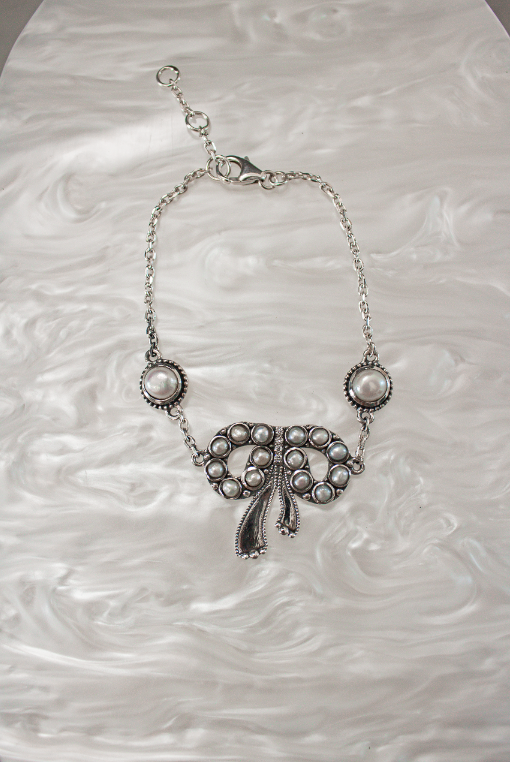 Stone Serenade Bow Bracelet-Chain Bracelets-Krush Kandy, Women's Online Fashion Boutique Located in Phoenix, Arizona (Scottsdale Area)