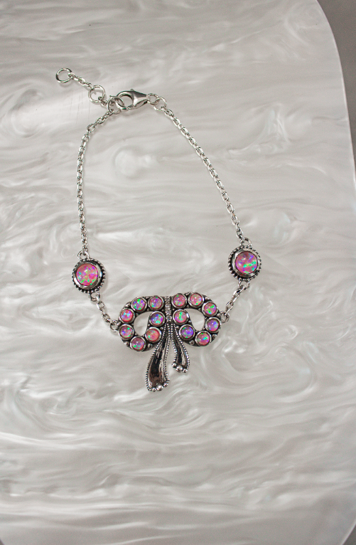 Stone Serenade Bow Bracelet-Chain Bracelets-Krush Kandy, Women's Online Fashion Boutique Located in Phoenix, Arizona (Scottsdale Area)