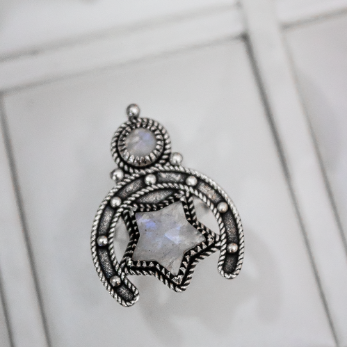 Lucky Star Horseshoe Ring-Cluster Rings-Krush Kandy, Women's Online Fashion Boutique Located in Phoenix, Arizona (Scottsdale Area)