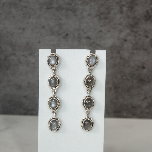Moonstone Dangle Earrings-Drop Earrings-Krush Kandy, Women's Online Fashion Boutique Located in Phoenix, Arizona (Scottsdale Area)
