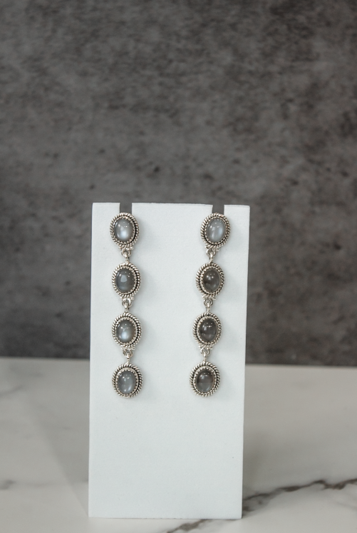 Moonstone Dangle Earrings-Drop Earrings-Krush Kandy, Women's Online Fashion Boutique Located in Phoenix, Arizona (Scottsdale Area)