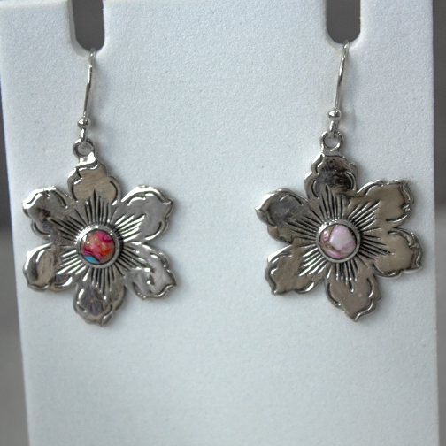 Dangle Summertime Flora Earrings-Drop Earrings-Krush Kandy, Women's Online Fashion Boutique Located in Phoenix, Arizona (Scottsdale Area)