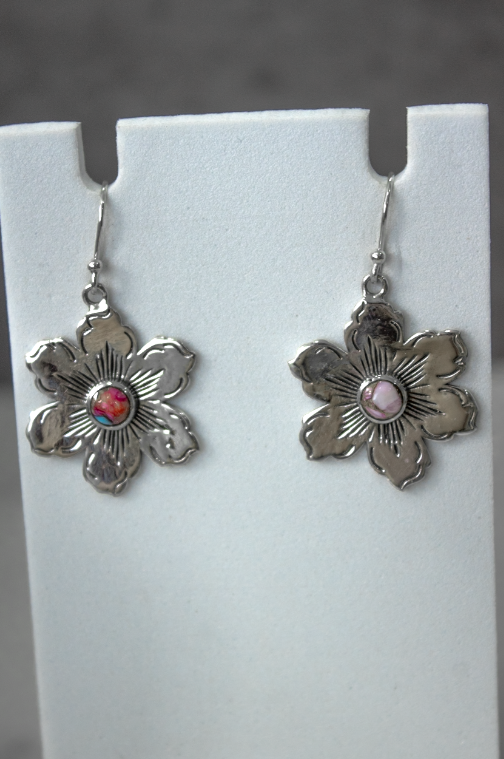 Dangle Summertime Flora Earrings-Drop Earrings-Krush Kandy, Women's Online Fashion Boutique Located in Phoenix, Arizona (Scottsdale Area)