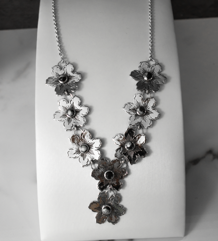 Summertime Flora Cluster Necklace | By KKB-Squash Blossom Necklaces-Krush Kandy, Women's Online Fashion Boutique Located in Phoenix, Arizona (Scottsdale Area)