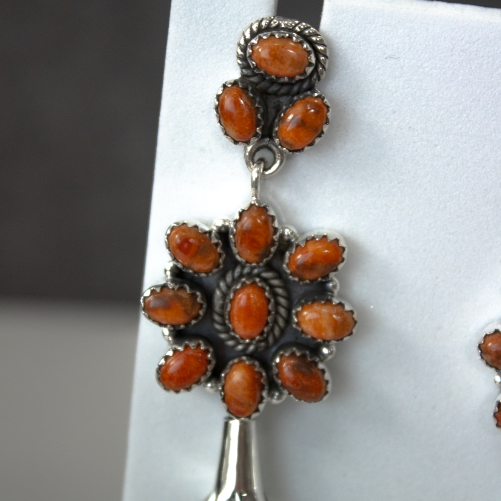 Squash Blossom Stone Statement Earrings-Stud Earrings-Krush Kandy, Women's Online Fashion Boutique Located in Phoenix, Arizona (Scottsdale Area)