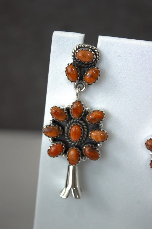 Squash Blossom Stone Statement Earrings-Stud Earrings-Krush Kandy, Women's Online Fashion Boutique Located in Phoenix, Arizona (Scottsdale Area)