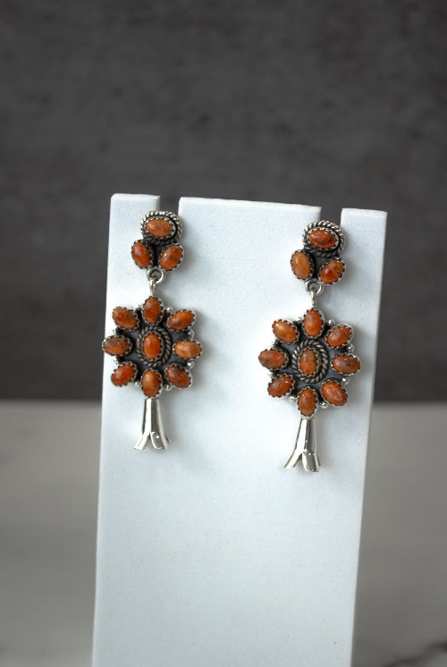 Squash Blossom Stone Statement Earrings-Stud Earrings-Krush Kandy, Women's Online Fashion Boutique Located in Phoenix, Arizona (Scottsdale Area)