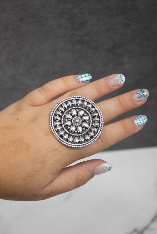 Estrella Del Sol Sterling Ring | By KKB-Band Rings-Krush Kandy, Women's Online Fashion Boutique Located in Phoenix, Arizona (Scottsdale Area)