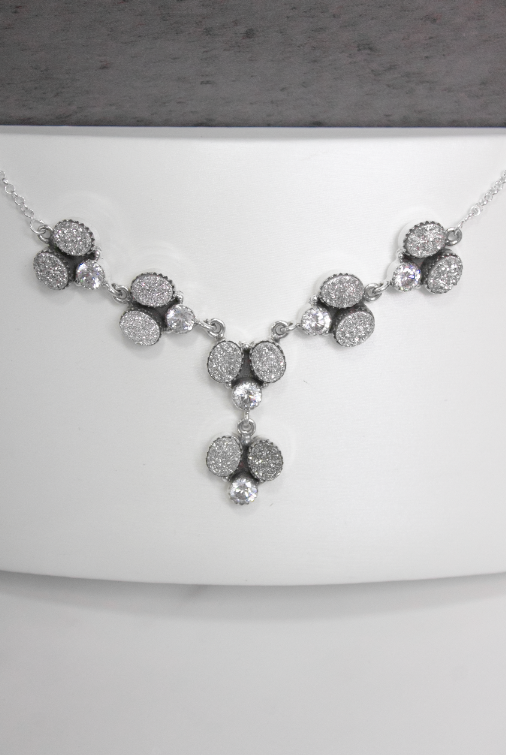 Druzy & CZ Lariat Stone Necklaces-Lariat and Y Necklaces-Krush Kandy, Women's Online Fashion Boutique Located in Phoenix, Arizona (Scottsdale Area)