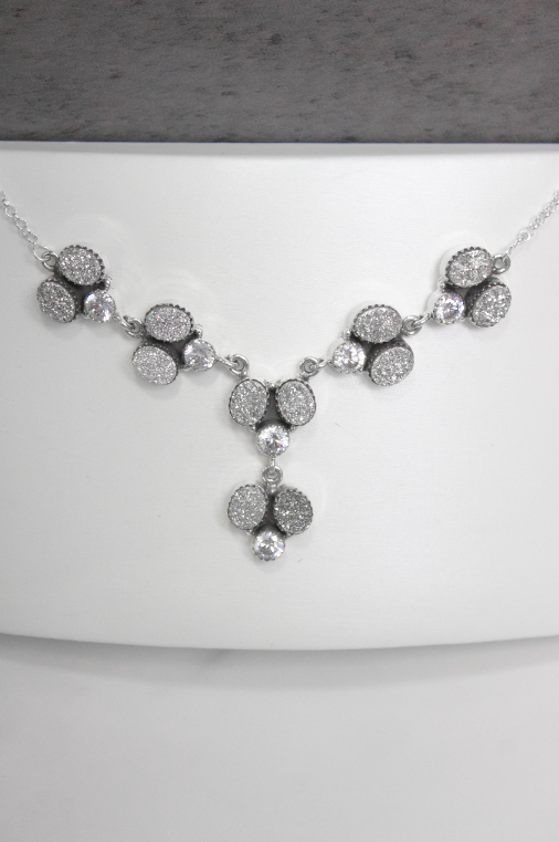 Druzy & CZ Lariat Stone Necklaces-Lariat and Y Necklaces-Krush Kandy, Women's Online Fashion Boutique Located in Phoenix, Arizona (Scottsdale Area)