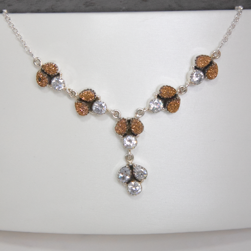 Druzy & CZ Lariat Stone Necklaces-Lariat and Y Necklaces-Krush Kandy, Women's Online Fashion Boutique Located in Phoenix, Arizona (Scottsdale Area)