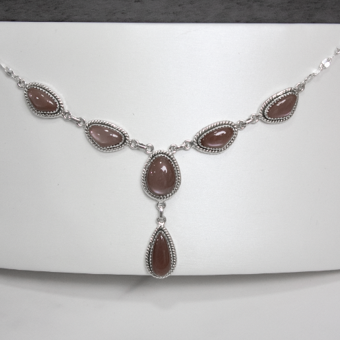 Rowan Stone Drop Necklaces-Chain Necklaces-Krush Kandy, Women's Online Fashion Boutique Located in Phoenix, Arizona (Scottsdale Area)