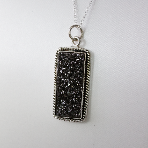 Krushed Druzy Bar Drop Necklace-Chain Necklaces-Krush Kandy, Women's Online Fashion Boutique Located in Phoenix, Arizona (Scottsdale Area)