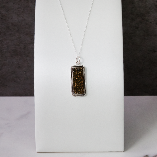 Krushed Druzy Bar Drop Necklace-Chain Necklaces-Krush Kandy, Women's Online Fashion Boutique Located in Phoenix, Arizona (Scottsdale Area)