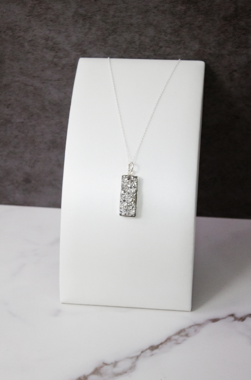Krushed Druzy Bar Drop Necklace-Chain Necklaces-Krush Kandy, Women's Online Fashion Boutique Located in Phoenix, Arizona (Scottsdale Area)