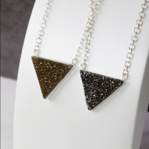 Trinity's Krushed Druzy Necklace-Chain Necklaces-Krush Kandy, Women's Online Fashion Boutique Located in Phoenix, Arizona (Scottsdale Area)