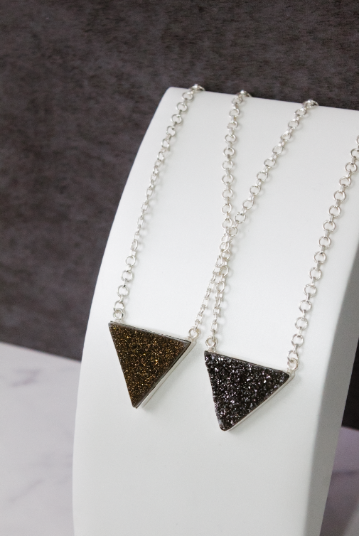 Trinity's Krushed Druzy Necklace-Chain Necklaces-Krush Kandy, Women's Online Fashion Boutique Located in Phoenix, Arizona (Scottsdale Area)