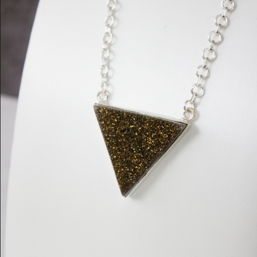 Trinity's Krushed Druzy Necklace-Chain Necklaces-Krush Kandy, Women's Online Fashion Boutique Located in Phoenix, Arizona (Scottsdale Area)