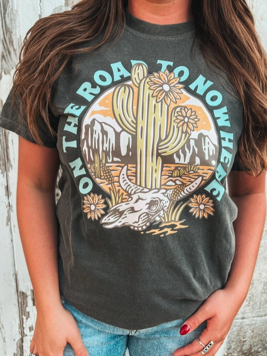 On the Road to Nowhere Graphic Tee-Graphic Tees-Krush Kandy, Women's Online Fashion Boutique Located in Phoenix, Arizona (Scottsdale Area)