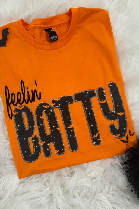 Feeling Batty Spooky Graphic Short Sleeve-Graphic Tees-Krush Kandy, Women's Online Fashion Boutique Located in Phoenix, Arizona (Scottsdale Area)