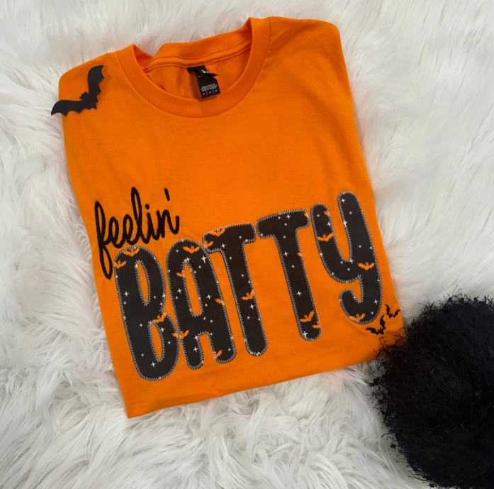 Feeling Batty Spooky Graphic Short Sleeve-Graphic Tees-Krush Kandy, Women's Online Fashion Boutique Located in Phoenix, Arizona (Scottsdale Area)