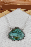 One Of A Kind Hubei Turquoise Slab Necklaces-Necklaces-Krush Kandy, Women's Online Fashion Boutique Located in Phoenix, Arizona (Scottsdale Area)